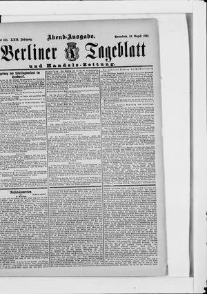 Berliner Tageblatt und Handels-Zeitung vom 19.08.1893