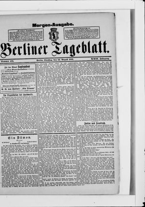 Berliner Tageblatt und Handels-Zeitung vom 22.08.1893