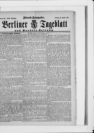 Berliner Tageblatt und Handels-Zeitung vom 22.08.1893
