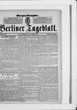 Berliner Tageblatt und Handels-Zeitung vom 23.08.1893