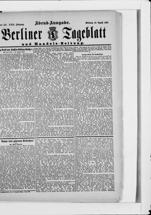 Berliner Tageblatt und Handels-Zeitung vom 23.08.1893
