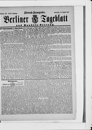 Berliner Tageblatt und Handels-Zeitung vom 24.08.1893