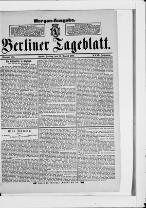Berliner Tageblatt und Handels-Zeitung vom 25.08.1893
