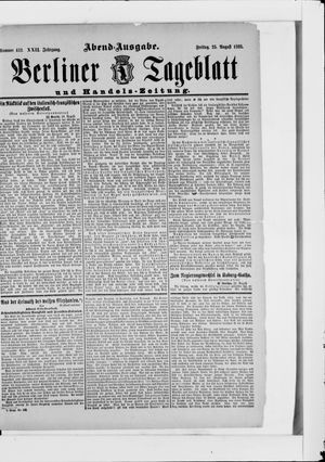 Berliner Tageblatt und Handels-Zeitung vom 25.08.1893