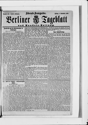 Berliner Tageblatt und Handels-Zeitung vom 01.09.1893