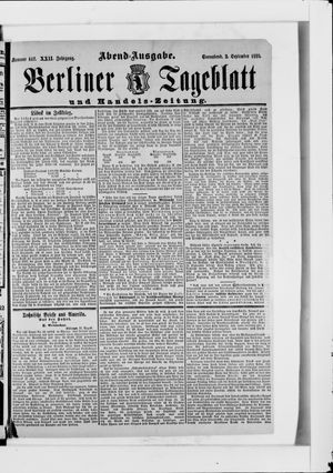 Berliner Tageblatt und Handels-Zeitung vom 02.09.1893
