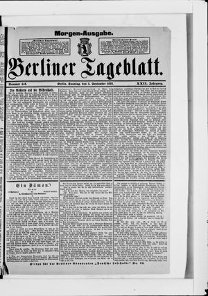 Berliner Tageblatt und Handels-Zeitung vom 03.09.1893
