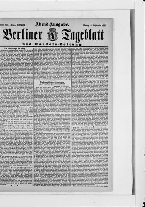 Berliner Tageblatt und Handels-Zeitung vom 04.09.1893