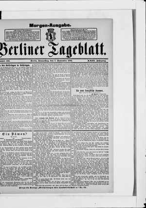 Berliner Tageblatt und Handels-Zeitung vom 07.09.1893