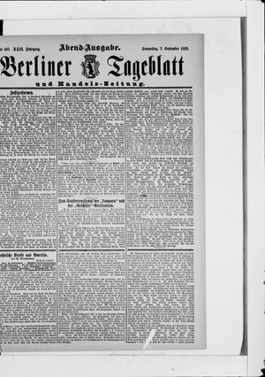 Berliner Tageblatt und Handels-Zeitung vom 07.09.1893