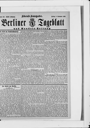 Berliner Tageblatt und Handels-Zeitung vom 08.09.1893