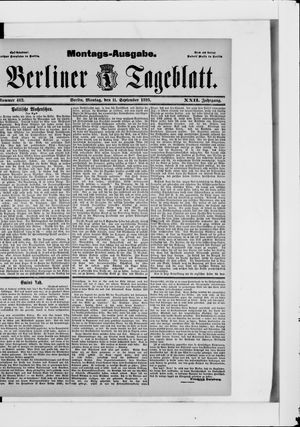 Berliner Tageblatt und Handels-Zeitung vom 11.09.1893