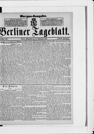 Berliner Tageblatt und Handels-Zeitung vom 13.09.1893