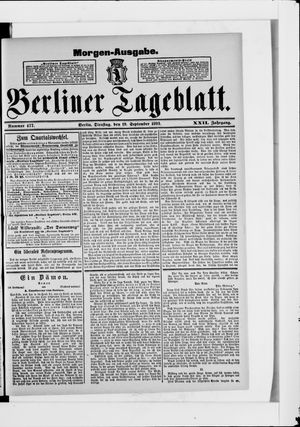 Berliner Tageblatt und Handels-Zeitung vom 19.09.1893
