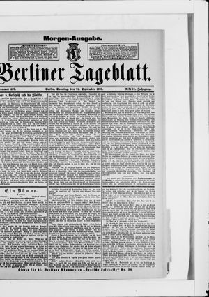 Berliner Tageblatt und Handels-Zeitung vom 24.09.1893