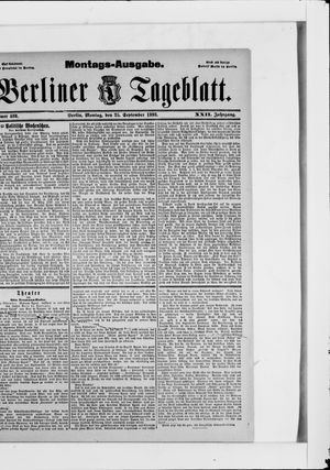 Berliner Tageblatt und Handels-Zeitung vom 25.09.1893
