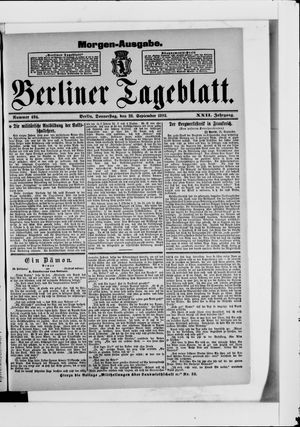 Berliner Tageblatt und Handels-Zeitung vom 28.09.1893