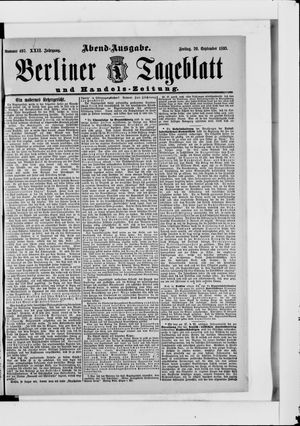 Berliner Tageblatt und Handels-Zeitung vom 29.09.1893