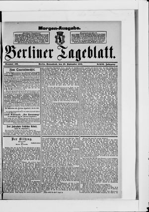 Berliner Tageblatt und Handels-Zeitung vom 30.09.1893