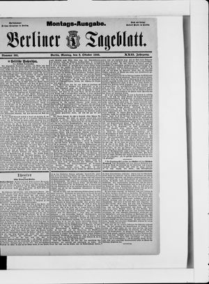 Berliner Tageblatt und Handels-Zeitung on Oct 2, 1893
