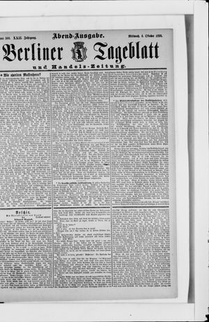 Berliner Tageblatt und Handels-Zeitung vom 04.10.1893