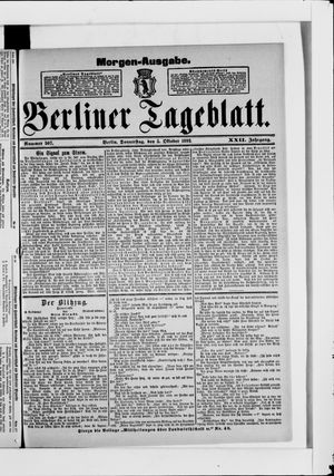Berliner Tageblatt und Handels-Zeitung vom 05.10.1893