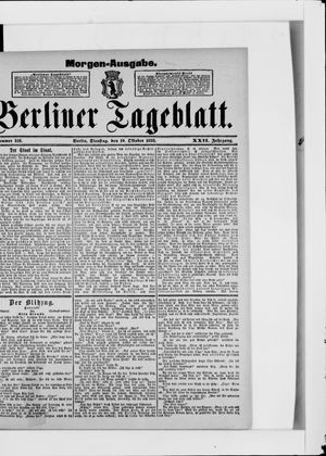 Berliner Tageblatt und Handels-Zeitung vom 10.10.1893