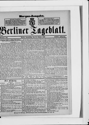 Berliner Tageblatt und Handels-Zeitung vom 12.10.1893