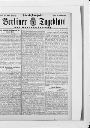 Berliner Tageblatt und Handels-Zeitung vom 13.10.1893