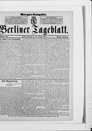 Berliner Tageblatt und Handels-Zeitung vom 15.10.1893