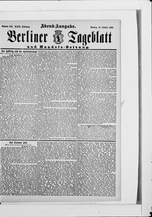 Berliner Tageblatt und Handels-Zeitung vom 16.10.1893