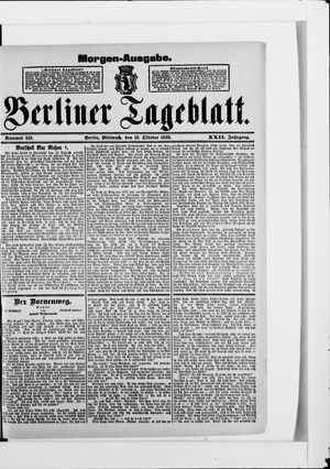 Berliner Tageblatt und Handels-Zeitung on Oct 18, 1893