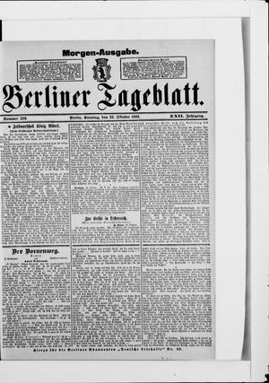 Berliner Tageblatt und Handels-Zeitung on Oct 22, 1893
