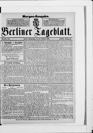 Berliner Tageblatt und Handels-Zeitung vom 26.10.1893