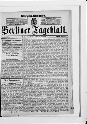 Berliner Tageblatt und Handels-Zeitung vom 28.10.1893