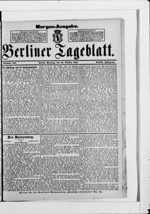 Berliner Tageblatt und Handels-Zeitung vom 29.10.1893