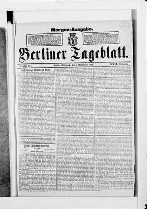 Berliner Tageblatt und Handels-Zeitung vom 01.11.1893