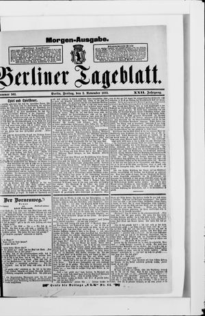 Berliner Tageblatt und Handels-Zeitung vom 03.11.1893