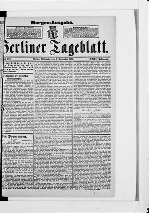 Berliner Tageblatt und Handels-Zeitung vom 08.11.1893