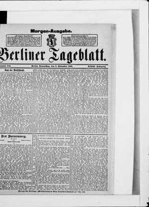 Berliner Tageblatt und Handels-Zeitung vom 09.11.1893