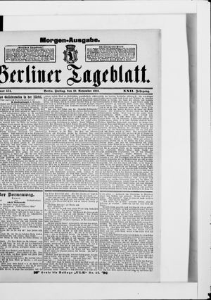 Berliner Tageblatt und Handels-Zeitung vom 10.11.1893