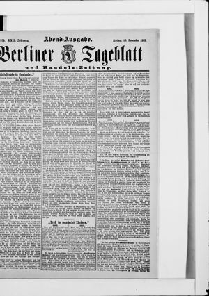 Berliner Tageblatt und Handels-Zeitung vom 10.11.1893