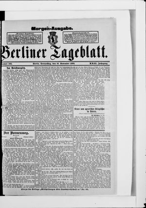 Berliner Tageblatt und Handels-Zeitung vom 16.11.1893