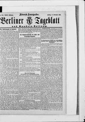 Berliner Tageblatt und Handels-Zeitung vom 17.11.1893