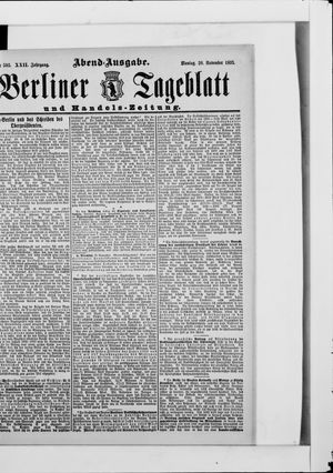 Berliner Tageblatt und Handels-Zeitung vom 20.11.1893