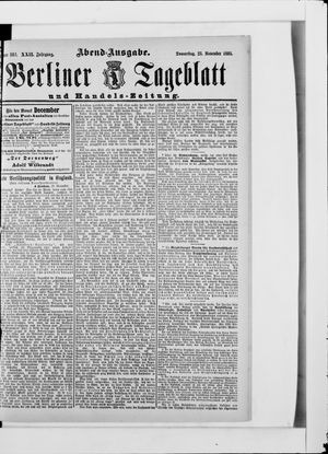 Berliner Tageblatt und Handels-Zeitung vom 23.11.1893