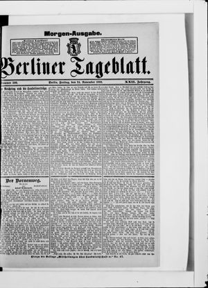 Berliner Tageblatt und Handels-Zeitung on Nov 24, 1893