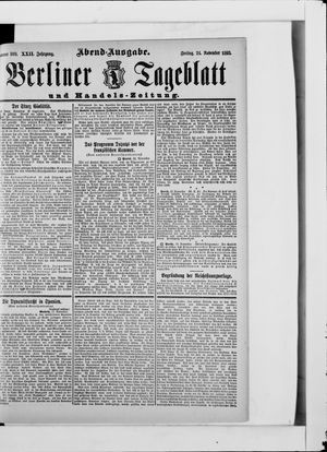 Berliner Tageblatt und Handels-Zeitung on Nov 24, 1893