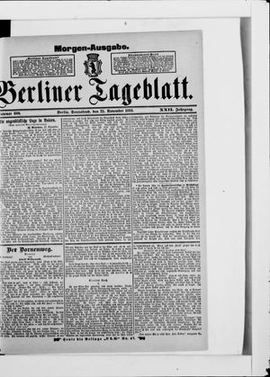 Berliner Tageblatt und Handels-Zeitung vom 25.11.1893