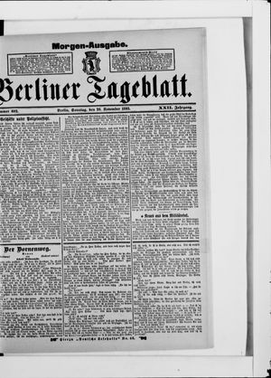 Berliner Tageblatt und Handels-Zeitung vom 26.11.1893